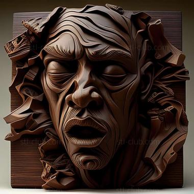 3D model Joshua Johnson American artist (STL)